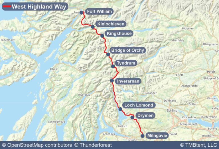 West Highland Way map Inge Færch